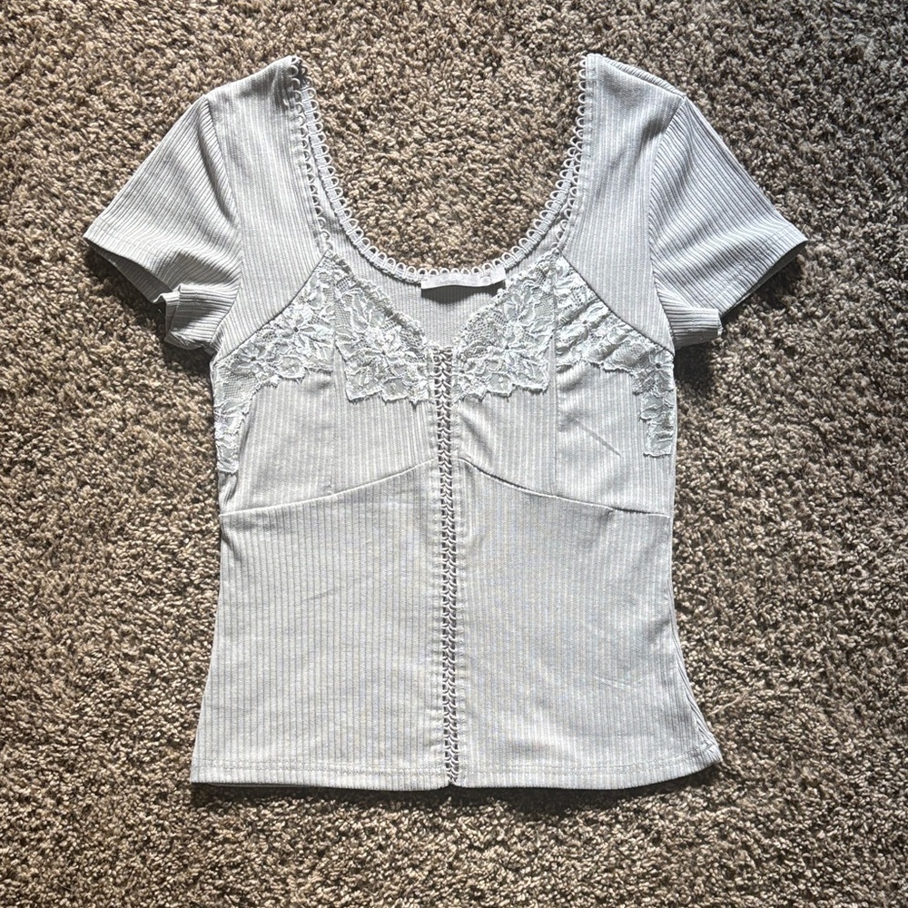 Chic Lace-Accent Women's Blouse